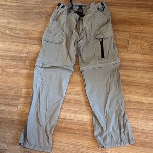Kids Tan Convertible Cargo Pants
